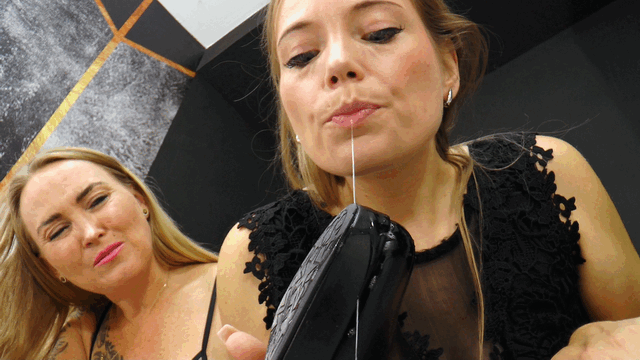 Queen Hanna and Mistress Jane - Hot Boots with Lots of Spit!